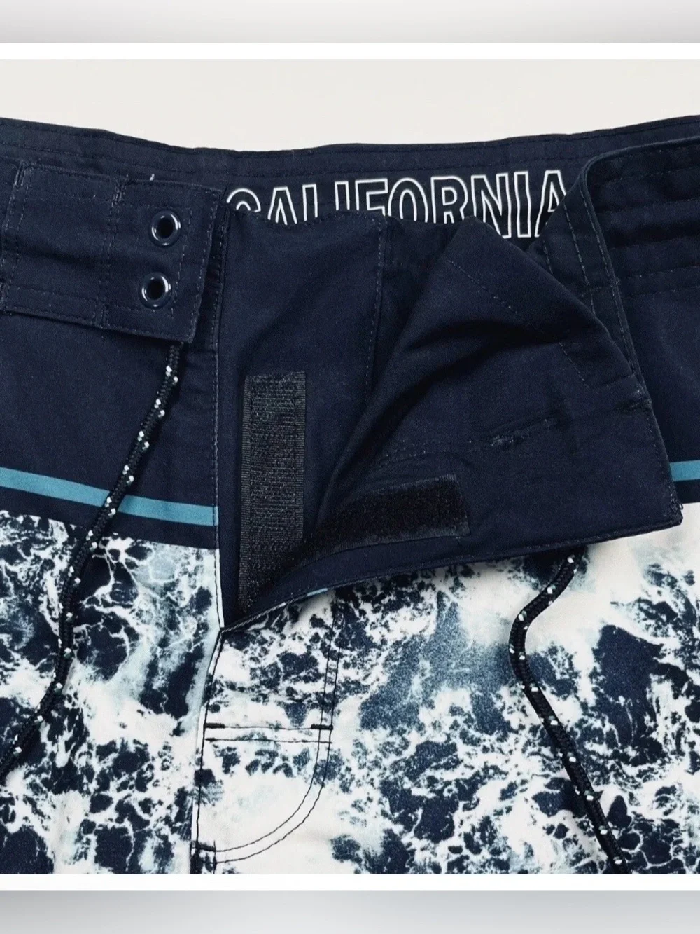 Old Navy Board Shorts Men’s Size 30 Blue White Beach Surf Swim Trunks UPF NWT